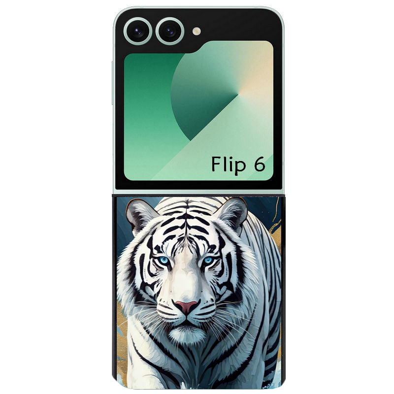 Coque pour Z FLIP 6 7 8 tigre polaire