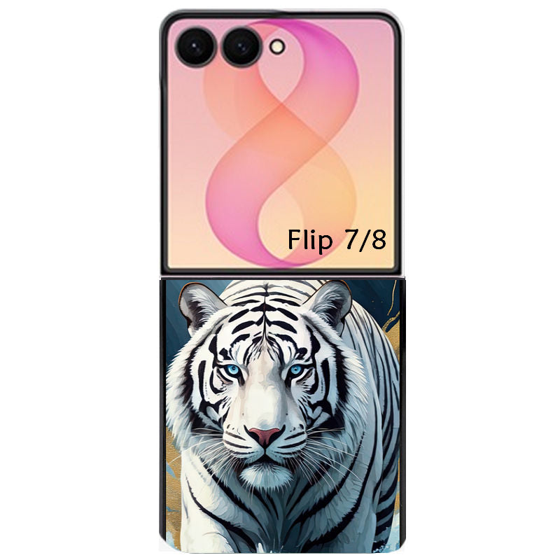 Coque pour Z FLIP 6 7 8 tigre polaire