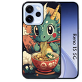 Coque noire taperso pour OPPO Reno 15 et F FS 5G avec motif dragon ramen 1 protection antichoc personnalisée