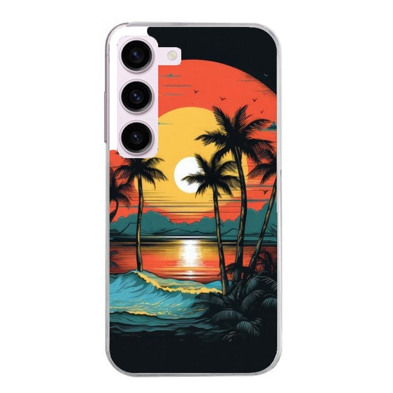 Coque taperso pour Galaxy A13 4G et 5G A23 A53 avec motif hawaii palmier protection antichoc personnalisée