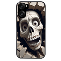 Coque noire taperso pour OnePlus Nord CE5 avec motif tete de mort smile protection antichoc personnalisée