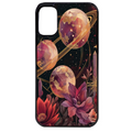 Coque noire taperso pour Moto E13 E14 E15 avec motif astro et fleurs protection antichoc personnalisée