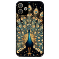 Coque noire taperso pour OPPO A5 PRO 4G et 5G avec motif paon mandala protection antichoc personnalisée