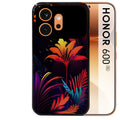 Coque noire taperso pour Honor 600 et 600 PRO avec motif tropical jaune protection antichoc personnalisée