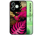 Coque noire pour Honor 600 LITE avec motif tropical rose et des fleurs protection antichoc personnalisée