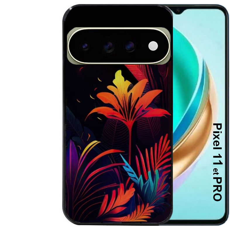 Coque pour Pixel 10 / 11 / PRO / XL tropical jaune Fleur