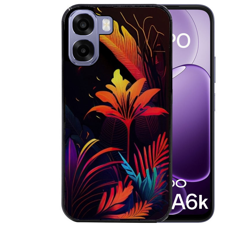 Coque pour Oppo A6 A6 A6K tropical jaune Fleur