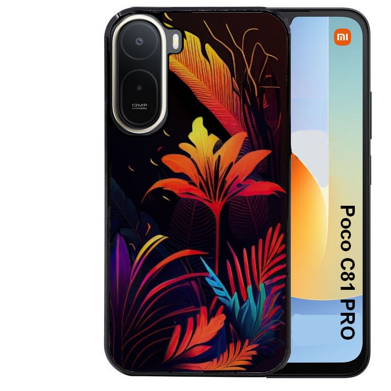 Coque pour POCO C81 PRO tropical jaune Fleur