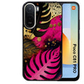 Coque pour POCO C81 PRO tropical rose Fleur