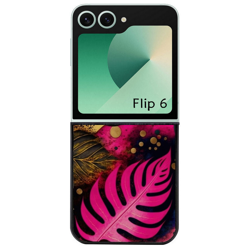 Coque pour Z FLIP 6 7 8 tropical rose Fleur