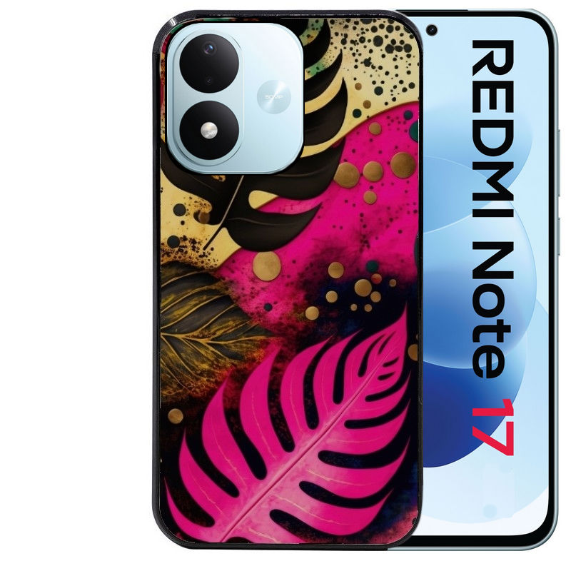 Coque pour Redmi Note 17 et PRO 4G 5G Max tropical rose Fleur