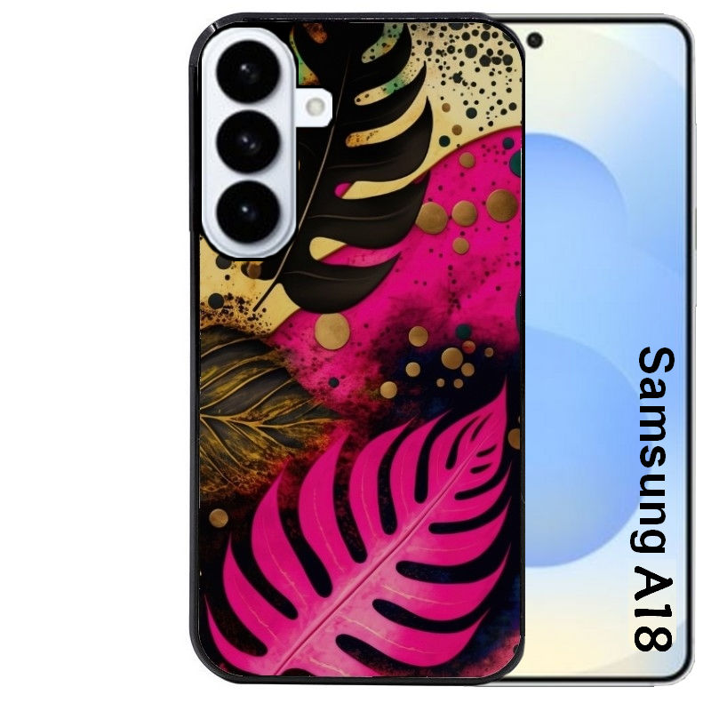 Coque pour Galaxy A08 A18 A28 A38 A58 tropical rose Fleur