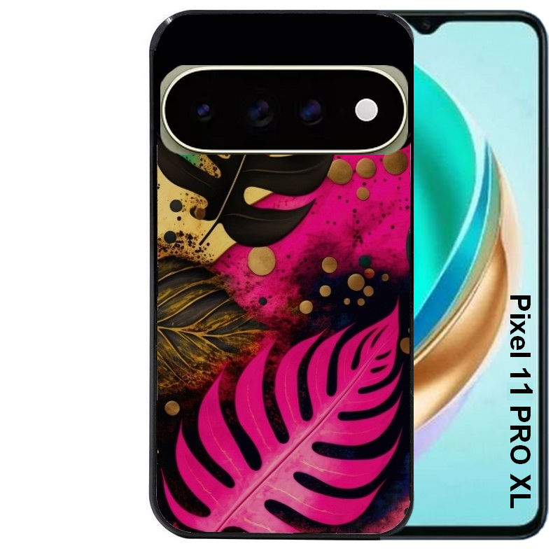 Coque pour Pixel 10 / 11 / PRO / XL tropical rose Fleur