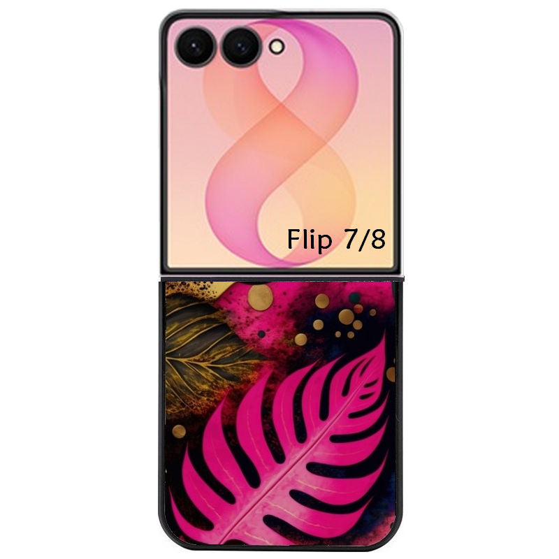 Coque pour Z FLIP 6 7 8 tropical rose Fleur