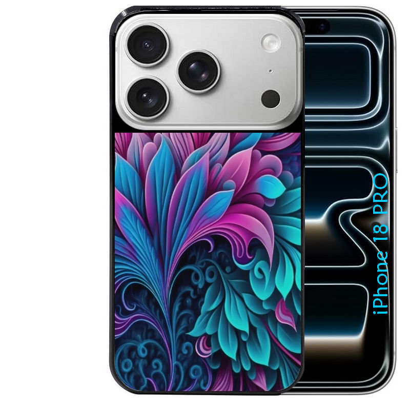 Coque pour Iphone 18 / PRO / PRO MAX / 18E tropical violet Fleur