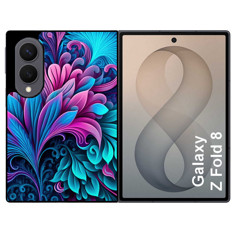 Coque pour Z FOLD 8 tropical violet Fleur