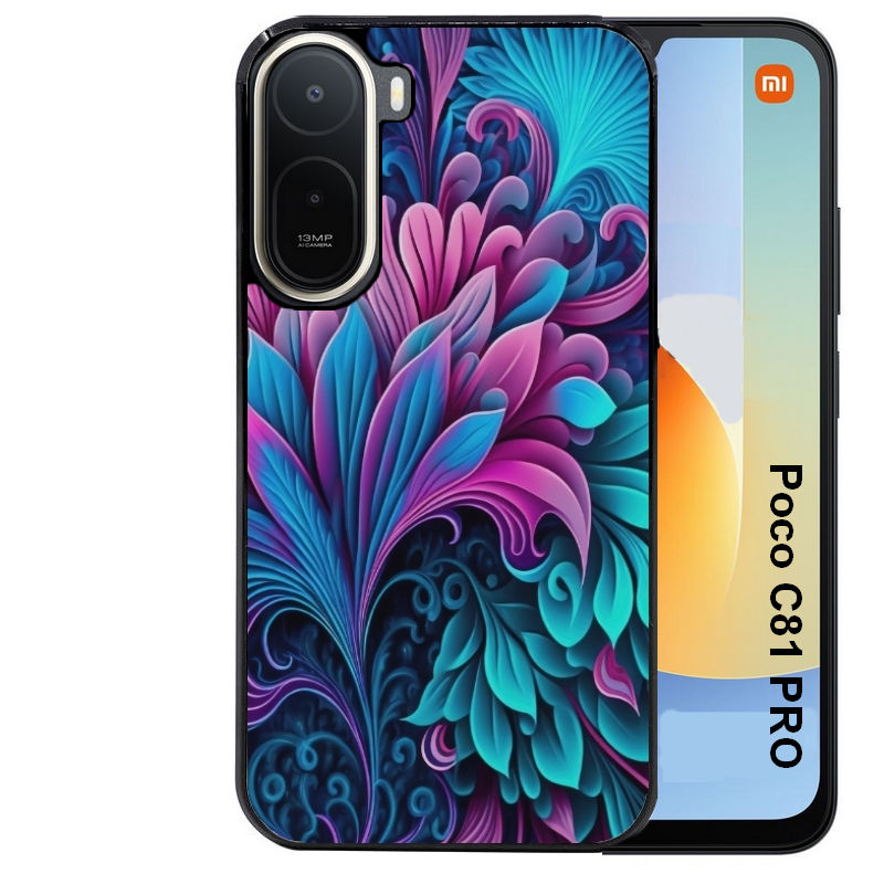 Coque pour POCO C81 PRO tropical violet Fleur