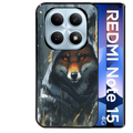 Coque noire taperso pour Redmi Note 15 et PRO PLUS 4G 5G avec motif renard fox des bois protection antichoc personnalisée