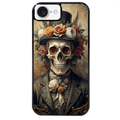 Coque noire taperso pour Iphone 17 17E AIR MAX PRO avec motif tete de mort chapeau protection antichoc personnalisée