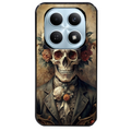 Coque noire taperso pour POCO M8 5G et PRO 5G avec motif tete de mort chapeau protection antichoc personnalisée