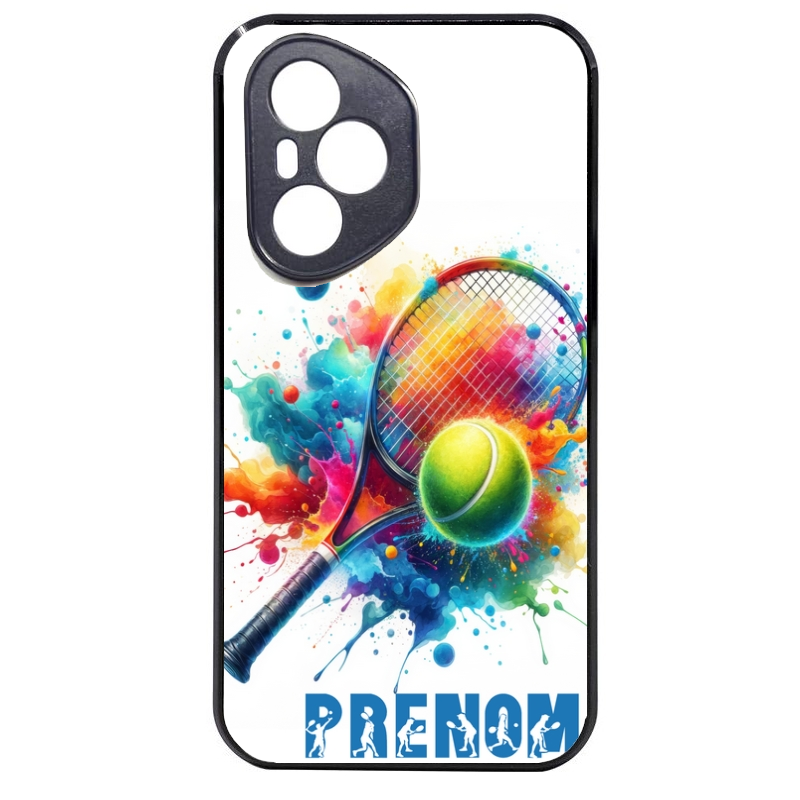 Coque noire taperso pour Honor 400 et Lite Pro Smart avec motif tennis raquette personnalisee protection antichoc personnalisée