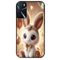 Coque noire taperso pour OPPO A16 et A16S avec motif lapin ballon protection antichoc personnalisée