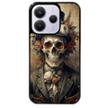 Coque noire taperso pour Redmi Note 14 et PRO PLUS 4G 5G avec motif tete de mort chapeau protection antichoc personnalisée