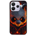 Coque noire taperso pour Redmi Note 14 et PRO PLUS 4G 5G avec motif panda very angry protection antichoc personnalisée
