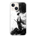 Coque taperso pour Iphone 14 et PRO PLUS PRO MAX avec motif samourai et lune protection antichoc personnalisée