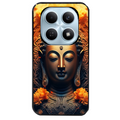 Coque noire taperso pour POCO M8 5G et PRO 5G avec motif bouddha et fleur protection antichoc personnalisée