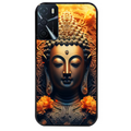 Coque noire taperso pour OPPO A16 et A16S avec motif bouddha et fleur protection antichoc personnalisée