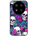 Coque noire taperso pour Magic 7 LITE et PRO avec motif tete de mort violet protection antichoc personnalisée