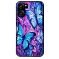 Coque noire taperso pour OnePlus Nord CE5 avec motif papillon violet uv protection antichoc personnalisée