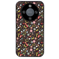 Coque noire taperso pour Honor X9A avec motif petites feurs multicolores protection antichoc personnalisée