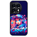 Coque noire taperso pour OnePlus 11 et 12 avec motif anime crazy protection antichoc personnalisée