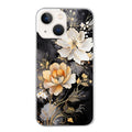 Coque taperso pour Iphone 14 et PRO PLUS PRO MAX avec motif fleur blanche protection antichoc personnalisée