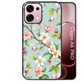Coque noire taperso pour OPPO A6 PRO 4G et 5G avec motif fleur de printemps protection antichoc personnalisée