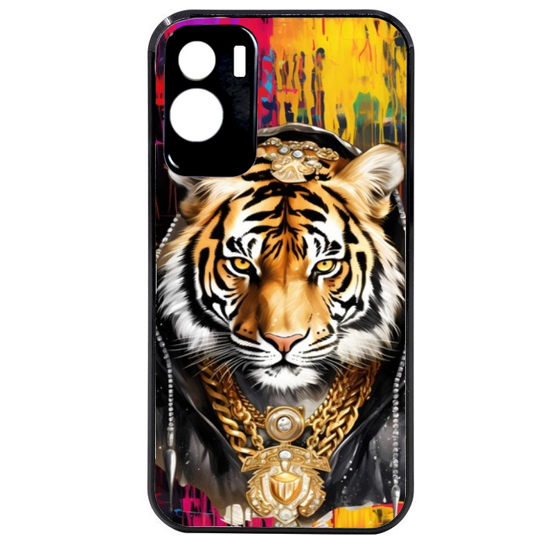 Coque noire taperso pour Honor 70 LITE 90 et LITE avec motif tigre style hip hop protection antichoc personnalisée