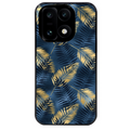 Coque noire taperso pour OnePlus 15 avec motif palmier bleu protection antichoc personnalisée