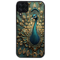 Coque noire taperso pour galaxy A22 A32 A52 A52S 4G 5G  avec motif paon bijoux protection antichoc personnalisée