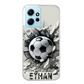 Coque taperso pour Redmi Note 12 4G 5G PRO 4G avec motif foot beton personnalisee protection antichoc personnalisée