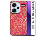 Coque noire taperso pour Redmi Note 13 PRO PLUS 5G avec motif leopard fuschia protection antichoc personnalisée