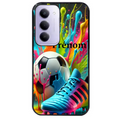 Coque noire taperso pour Redmi 15 4G et 5G avec motif foot color personnalisee protection antichoc personnalisée