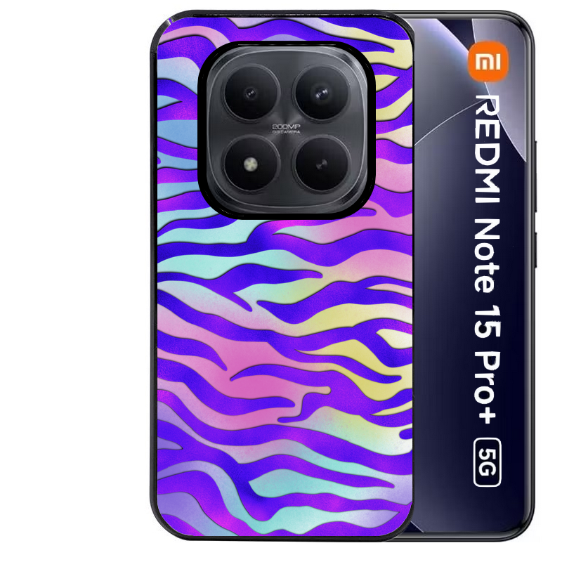 Coque noire taperso pour Redmi Note 15 et PRO PLUS 4G 5G avec motif zebre color protection antichoc personnalisée