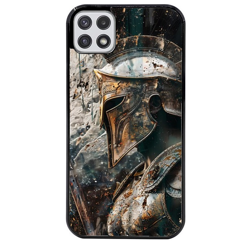 Coque noire taperso pour galaxy A22 A32 A52 A52S 4G 5G  avec motif spartan guerrier protection antichoc personnalisée