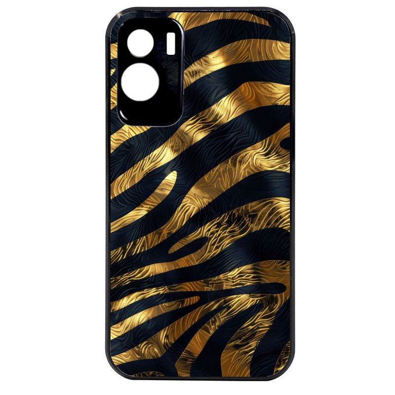 Coque noire taperso pour Honor 70 LITE 90 et LITE avec motif zebre gold protection antichoc personnalisée