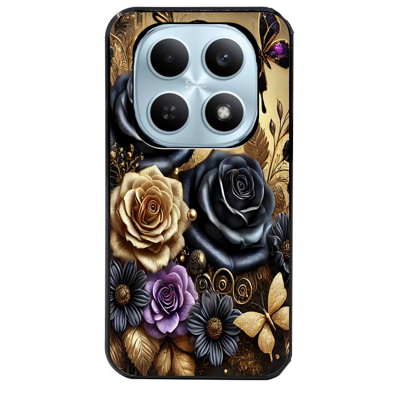 Coque noire taperso pour POCO M8 5G et PRO 5G avec motif papillon gothic protection antichoc personnalisée