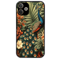 Coque noire taperso pour OPPO A5 PRO 4G et 5G avec motif paon tropical protection antichoc personnalisée
