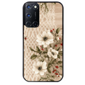 Coque noire taperso pour OPPO A72 4G avec motif bois et dentelle 2 protection antichoc personnalisée