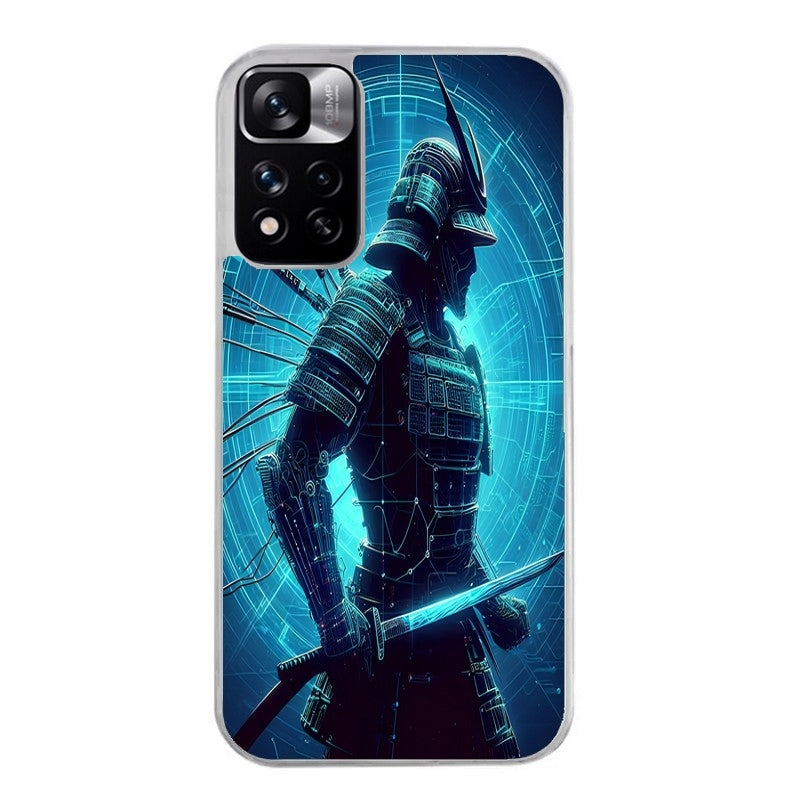 Coque taperso pour Redmi Note 11 4G PRO 5G 11S avec motif samourai bleu protection antichoc personnalisée